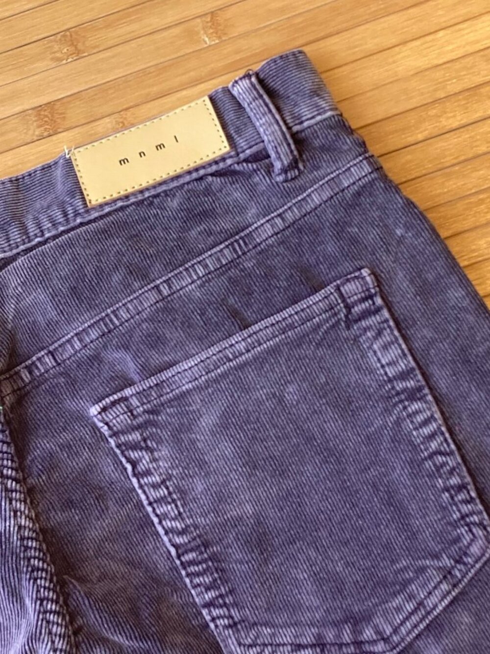 MNML B428 Corduroy Flare Pants Button Fly Mens 32 Purple Two Tone NWT - Picture 14 of 14